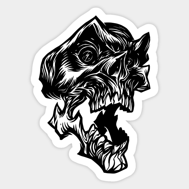 SKULL Sticker by JerkMonger